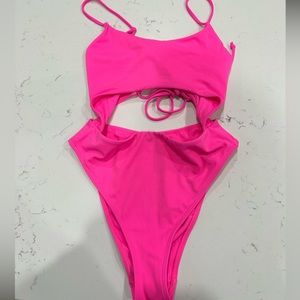 Pacsun la hearts pink one piece. XS
